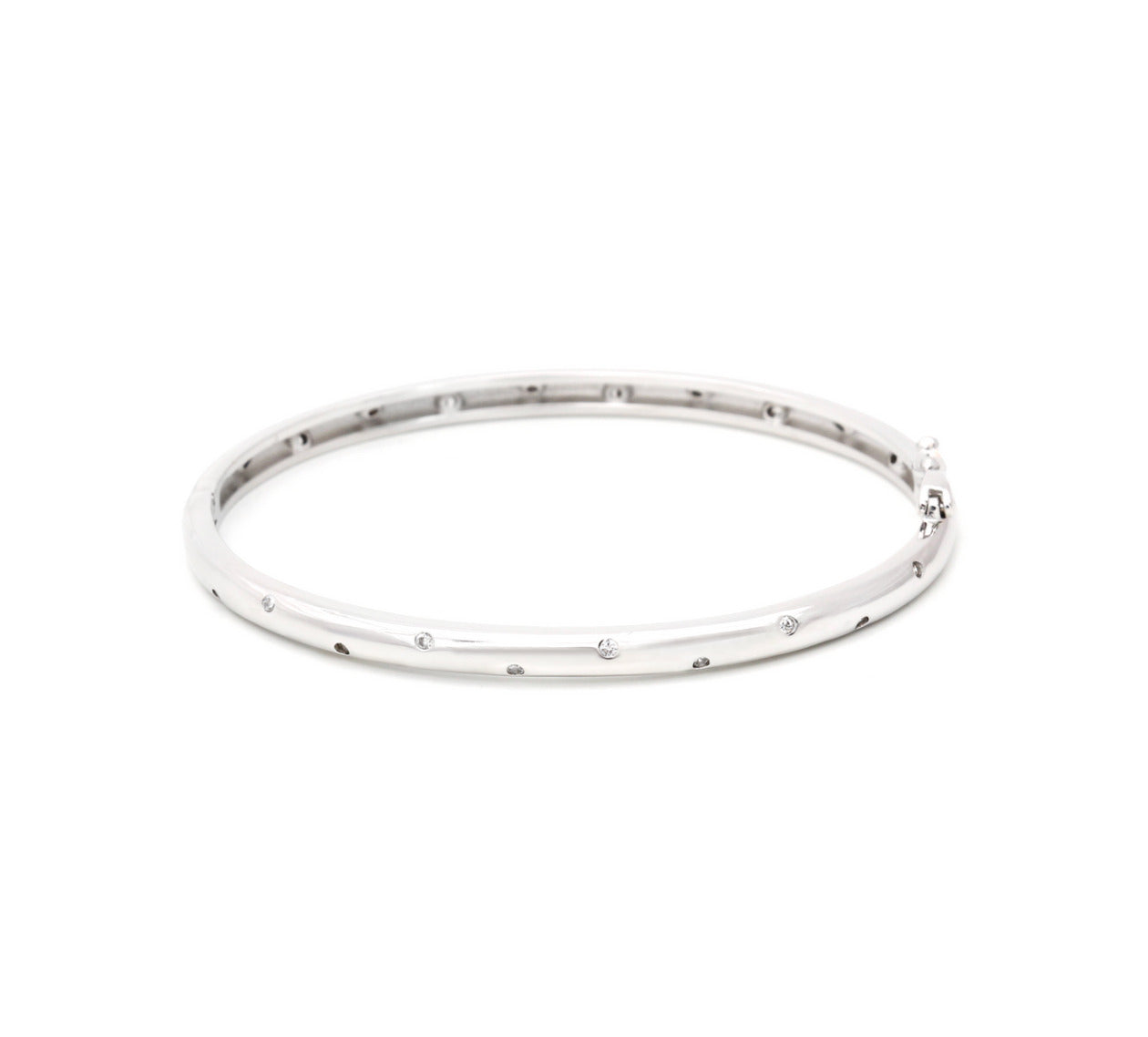 Bracelete com Ponto de Luz de Zircônias Brancas